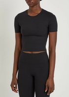 Nike Zenvy Infinasoft Jersey Cropped T-shirt Black Grey