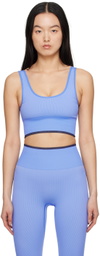 Outdoor Voices Blue Seamless Longline Bra