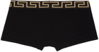 Versace Underwear Black Greca Border Boxer Briefs