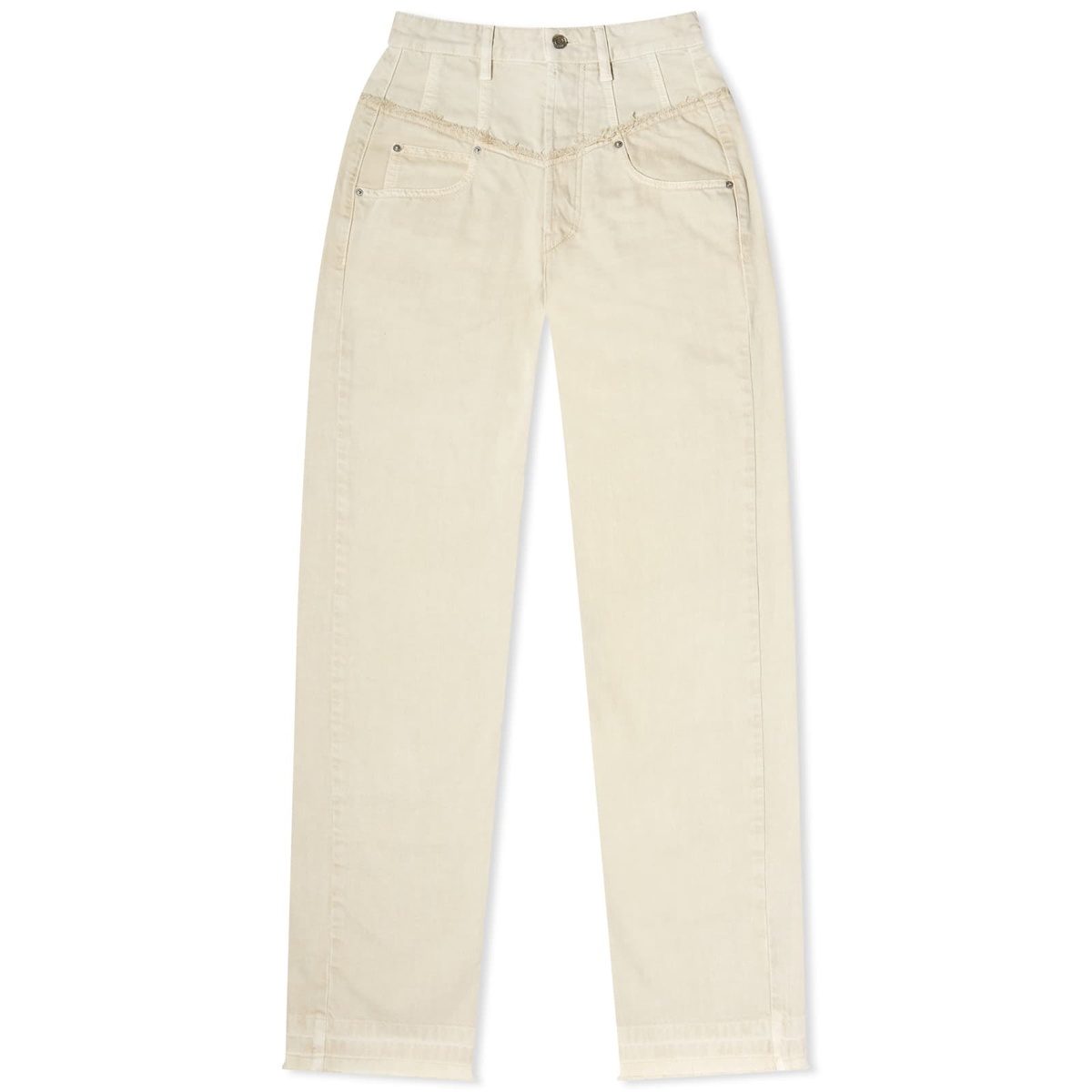 Isabel Marant Women's Noemie Baggy Jeans in Ecru Isabel Marant