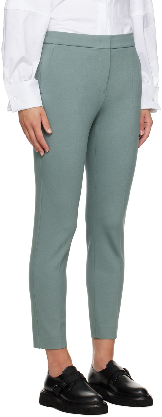 Max Mara Green Cropped Trousers Max Mara