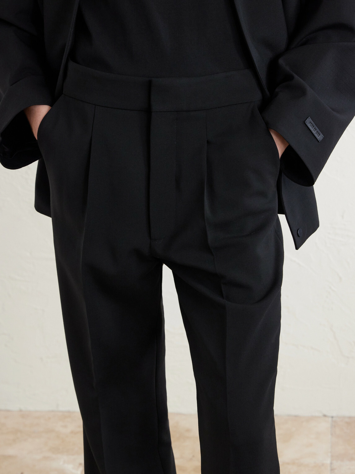 Fear of God - Flared Pleated Wool-Blend Trousres - Black