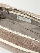 Brunello Cucinelli - Leather-Trimmed Cotton-Canvas Wash Bag