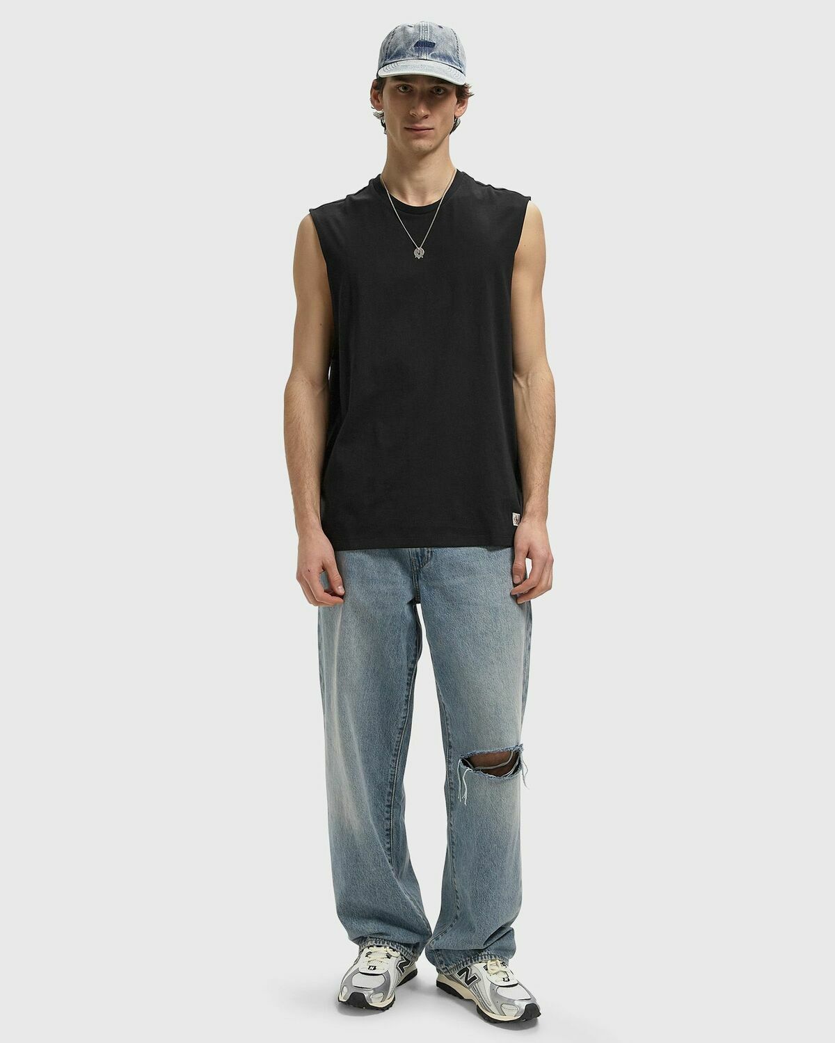 30S JERSEY BADGE MUSCLE TANK