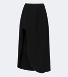 Jil Sander Asymmetric virgin wool midi skirt