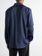 SAINT LAURENT - Striped Jacquard Shirt - Blue