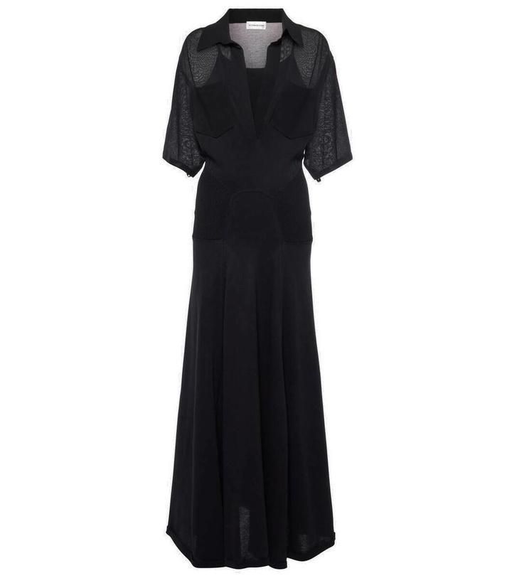 Photo: Victoria Beckham Paneled cotton-blend maxi dress