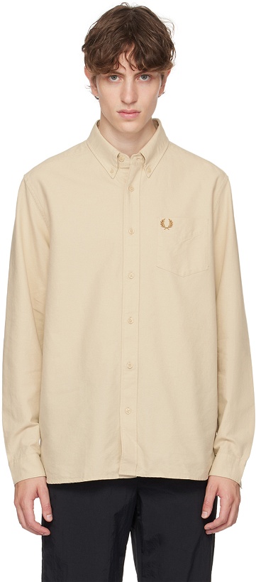 Photo: Fred Perry Beige Embroidered Shirt