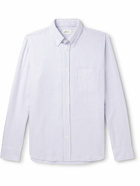 Hartford - Striped Button-Down Collar Cotton Oxford Shirt - Blue