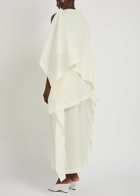 Issey Miyake All Squares Cape-effect Asymmetric Paper-blend top White