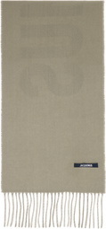 JACQUEMUS Gray 'The Jacquemus' Scarf
