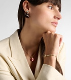 Yvonne Léon Coquillage 9kt gold earrings with diamonds and turquoise