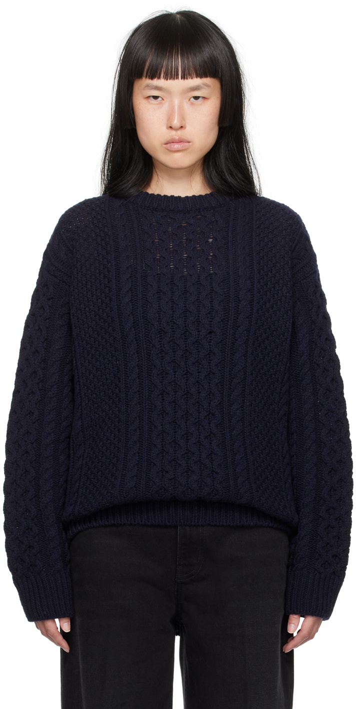 TOTEME Navy Chunky Sweater Toteme