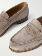 J.M. Weston - 180 Moccasin Suede Penny Loafers - Gray