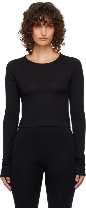 Photo: ÉTERNE Black Long Sleeve Baby T-Shirt