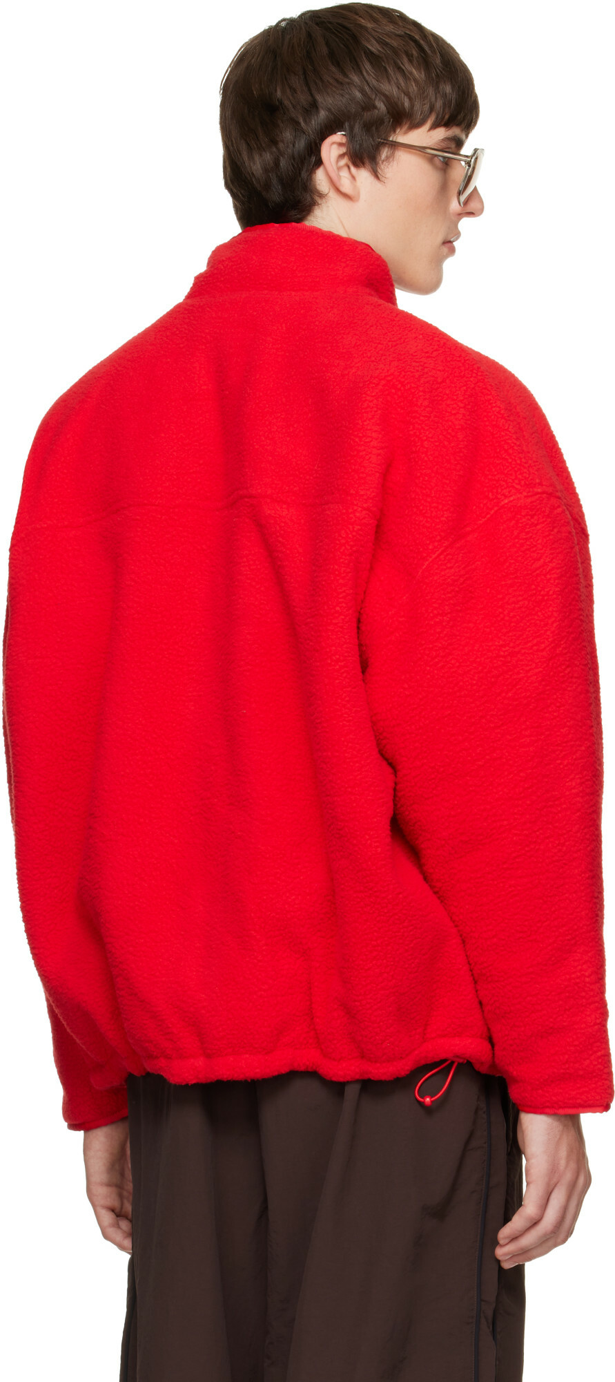 WILLY CHAVARRIA Red Reversible 'Willy' Fleece Jacket
