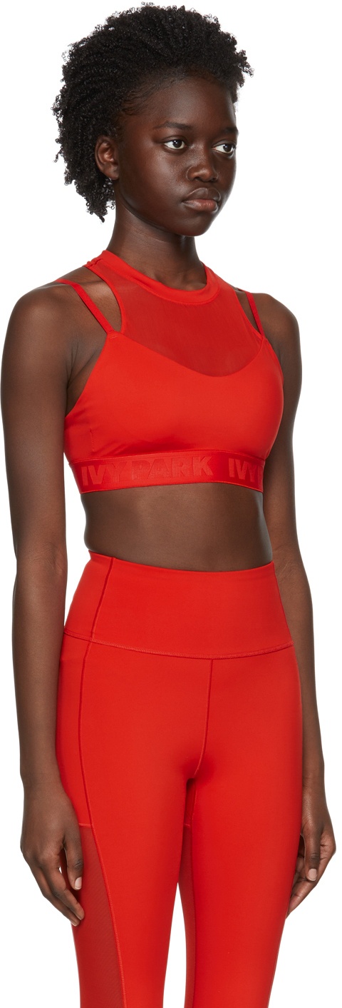 adidas x IVY PARK Red Recycled Polyester Sports Bra adidas x IVY PARK
