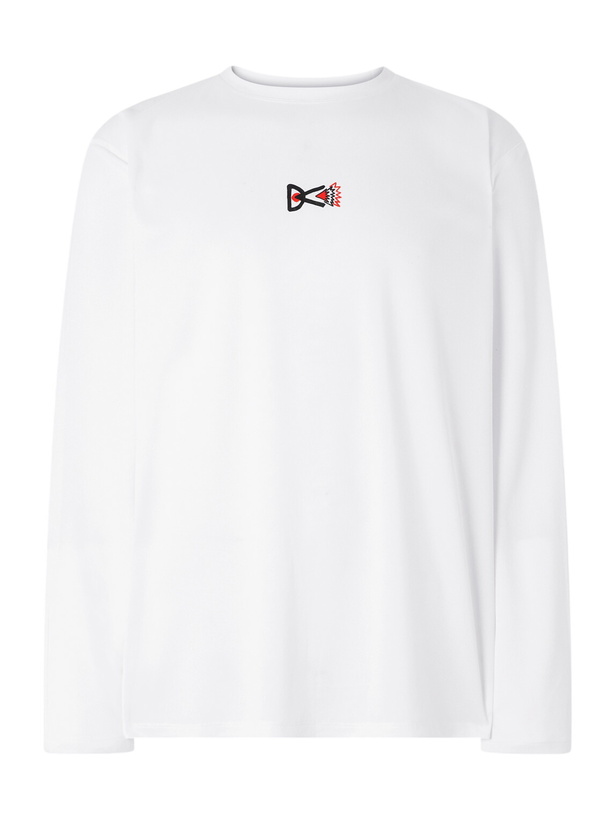 Photo: DISTRICT VISION - Logo-Printed Mesh T-Shirt - White