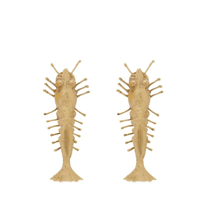 Photo: Alemais Women's ALÉMAIS Banana House Lobster Earrings in Gold