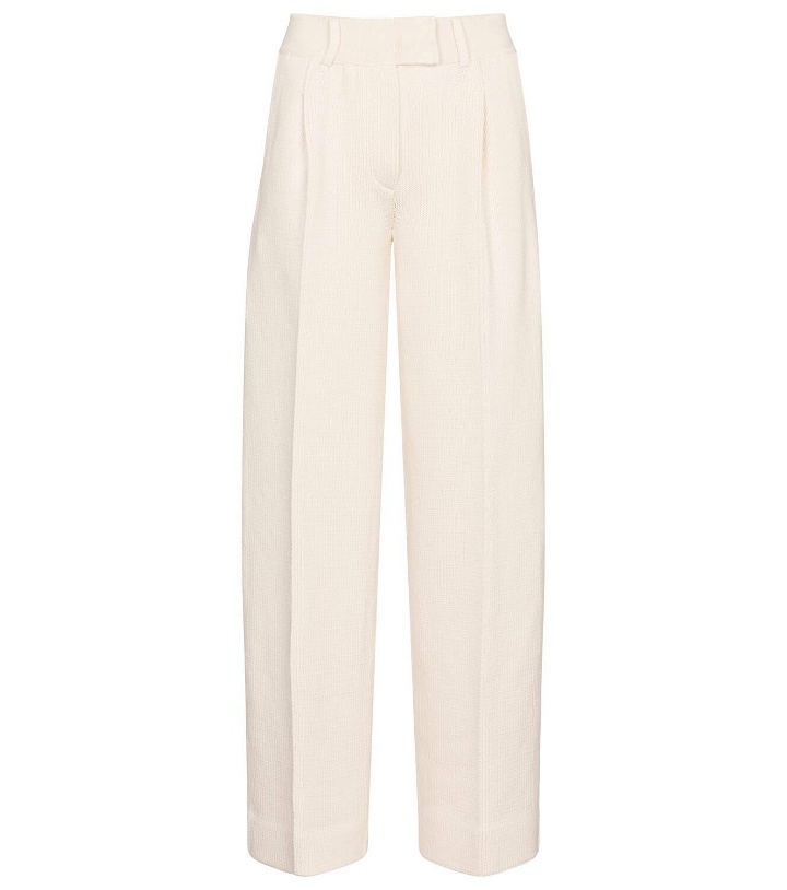 Photo: Fendi High-rise straight cotton-blend pants