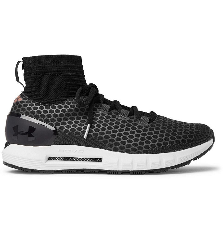 Photo: Under Armour - Hovr Reactor Stretch-Knit and Mesh Running Sneakers - Men - Black