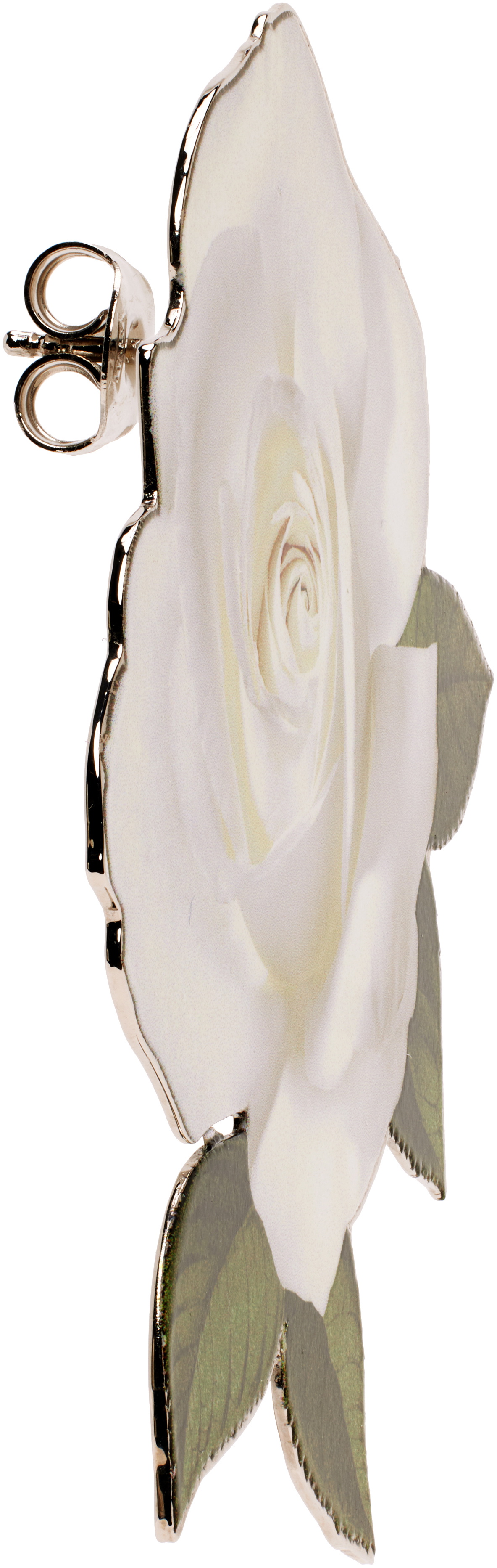 D'heygere SSENSE Exclusive Bridal Capsule Rose Print Single Earring