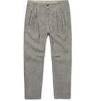 Massimo Alba - Watercolour-Dyed Striped Linen Trousers - Men - Gray