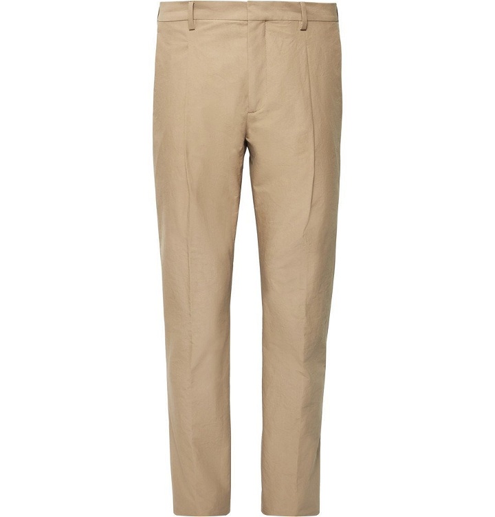 Photo: Acne Studios - Sand Boston Tapered Pleated Cotton-Poplin Suit Trousers - Sand