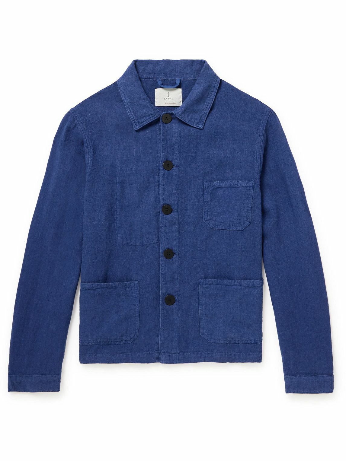 La Paz - Linen Shirt Jacket - Blue