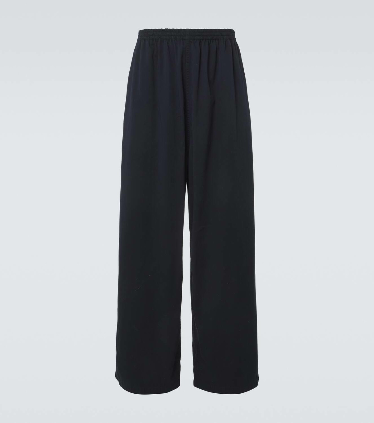 パンツ BALENCIAGA Black Cotton Wide-Leg Pant Balenciaga Cotton wide-leg pants Balenciaga