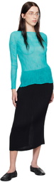 ISSEY MIYAKE Blue Chiffon Twist 2 T-shirt