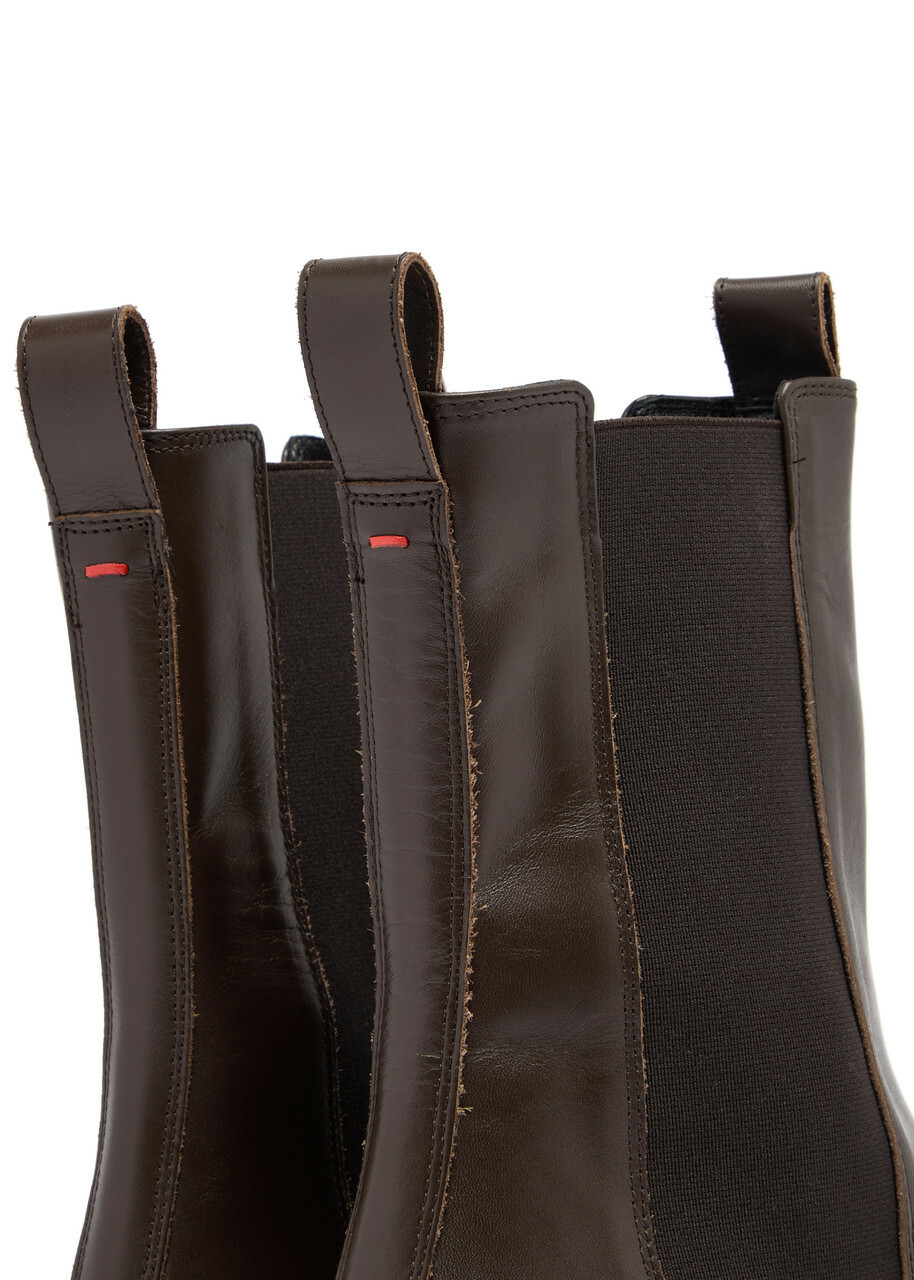 Aeyde Jack Leather Chelsea Boots Brown