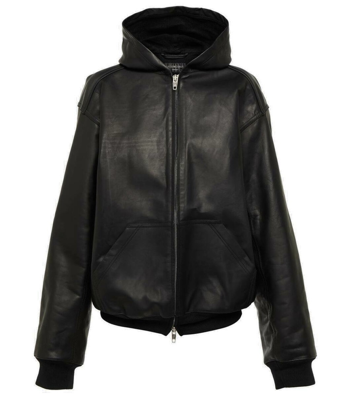 Photo: Balenciaga Hooded leather jacket