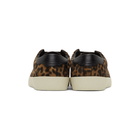 Saint Laurent Brown Suede Leopard Court Classic SL/06 Sneakers