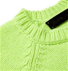 The Elder Statesman - Intarsia Cashmere Sweater - Green