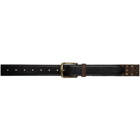 Diesel Red Tag Black and Brown Glenn Martens Edition Three Buckle Belt