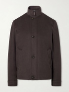 Herno - Padded Brushed Cashmere-Felt Blouson Jacket - Brown
