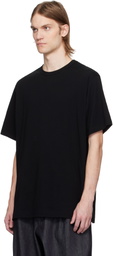 Y's For Men Black Logo Back Print T-shirt