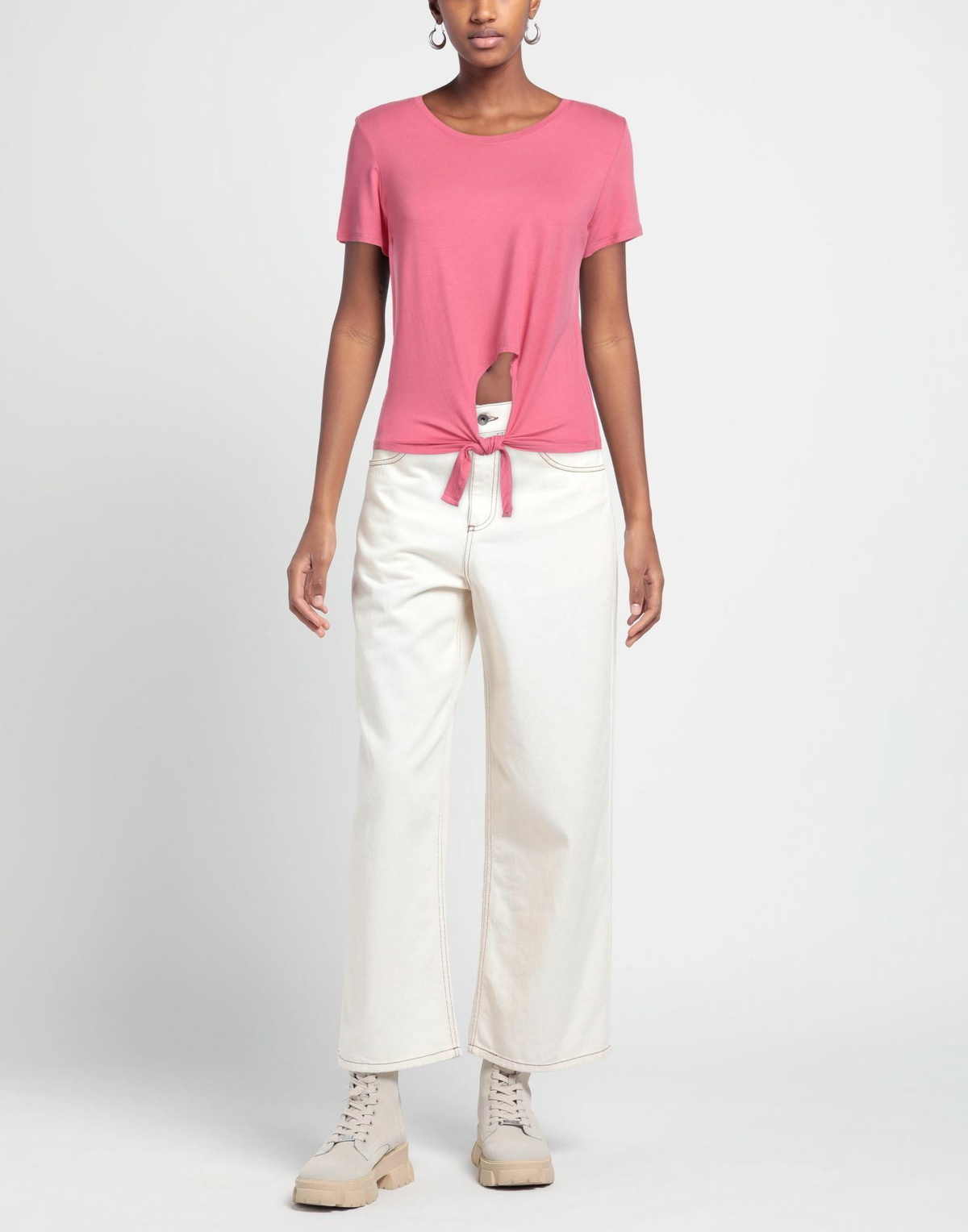 Pieces Womens T-shirt in Pink
