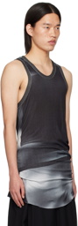 Julius Black Printed Tank Top