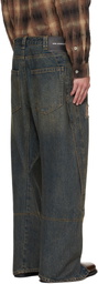 Andersson Bell Navy Twisted Zipper Pocket Jeans