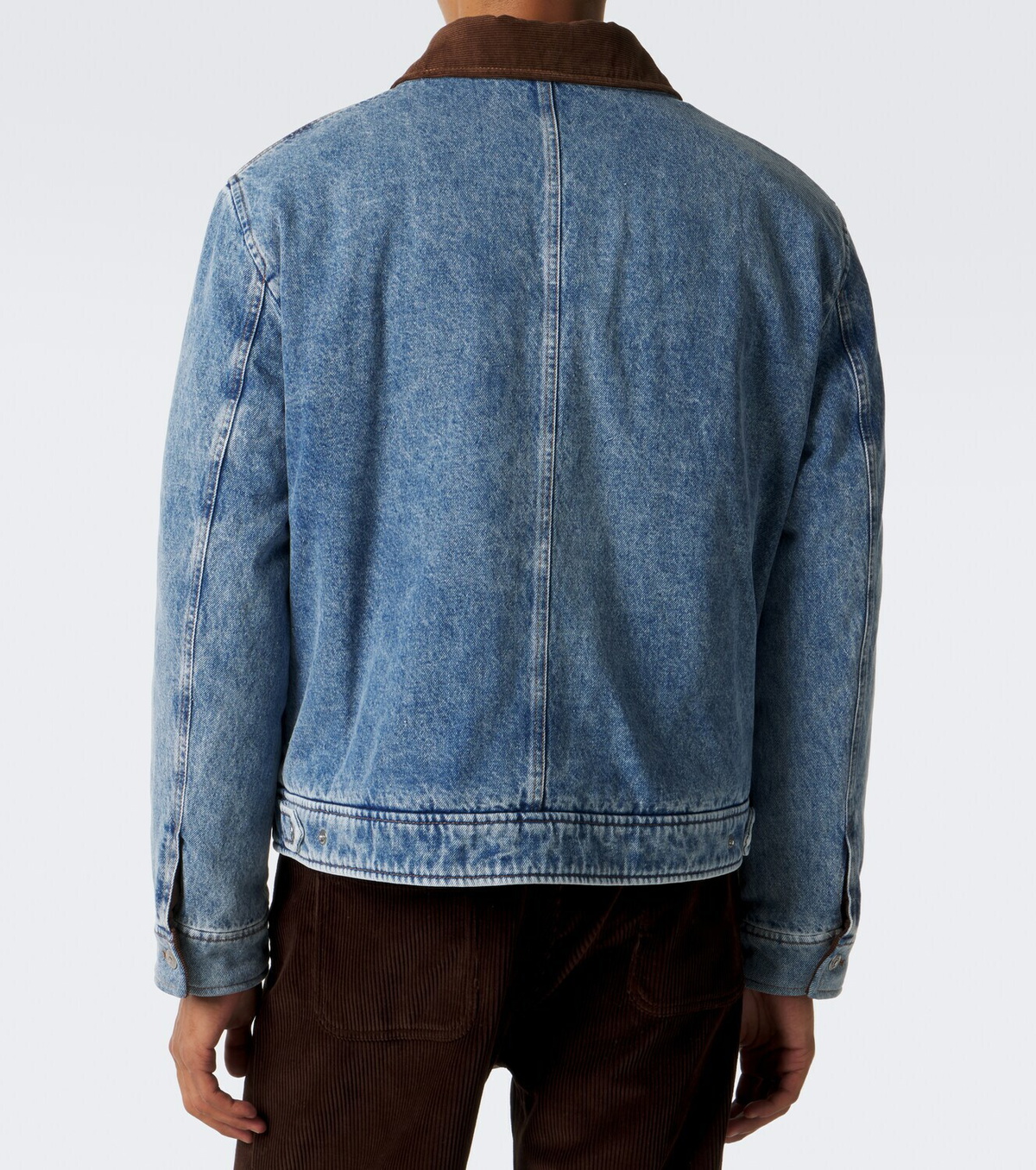 Ami Paris Ami de Coeur corduroy-trimmed denim jacket