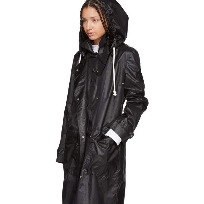 Wendelborn Black Long Windbreaker Coat