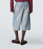 Acne Studios Distressed denim Bermuda shorts
