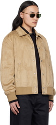 Axel Arigato Tan Archetype Varsity Bomber Jacket