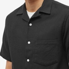 Portuguese Flannel Men's Pique Vacation Shirt in Black