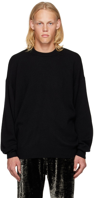 Photo: Balenciaga Black Embroidered Sweater