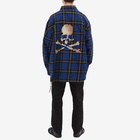 MASTERMIND WORLD Men's Oversized Plaid Shirt in Blue