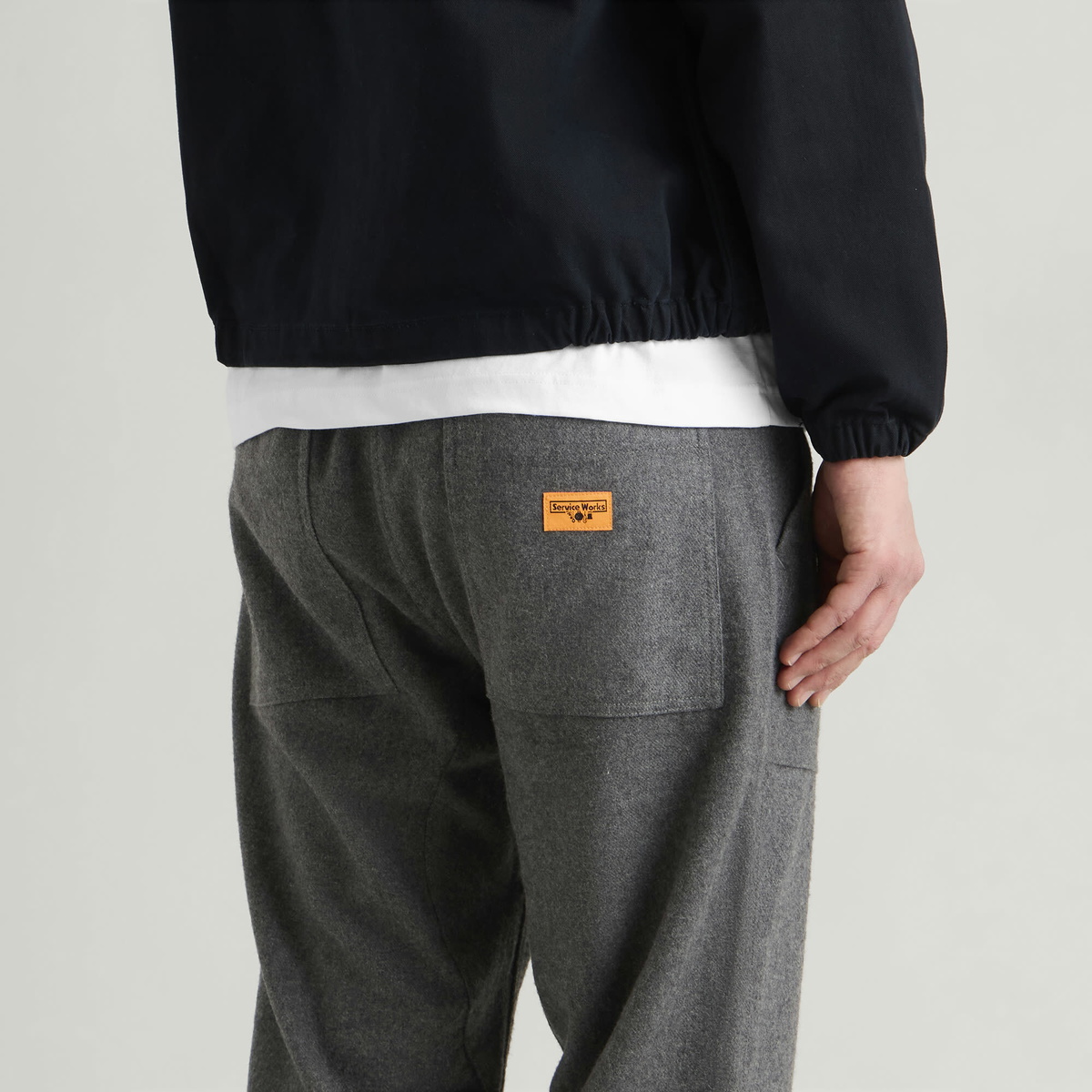 Service Works Men's Flannel Chef Pants in Charcoal