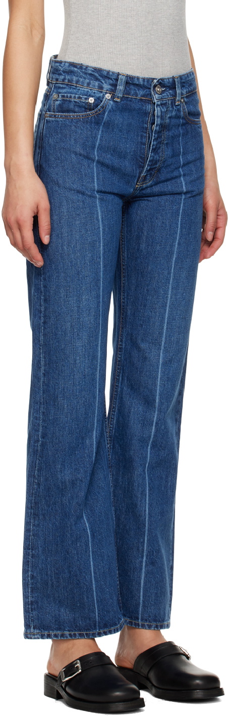 Our Legacy Blue Crease Jeans Our Legacy